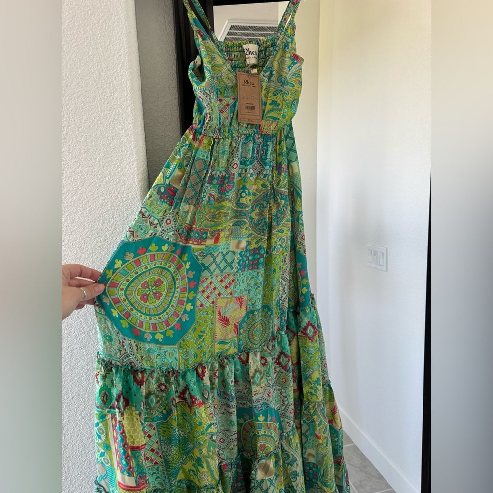 Rhea Costa Vibrant Green Maxi Dress - Picture 4 of 5
